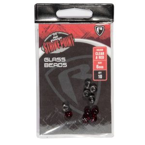 Fox Rage Strike Point 6mm Clear and red glass beads – Glasperlen