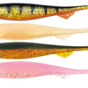 Fox Rage UV Slick Shad Mixed Colour Pack – 4 Gummifische