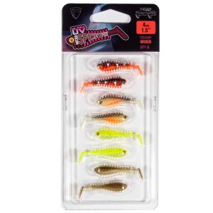 Fox Rage UV Micro Spikey Mixes Colour Lure Pack 4cm – 8 Gummifische