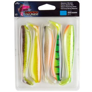 Fox Rage Zander Pro Shad Mixed UV Colour Pack – 5 Gummifische