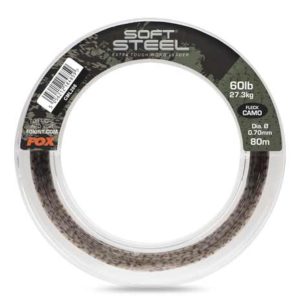 Fox Soft Steel Fleck Camo Leader 60Lb (27.3Kg) 0.70mm – 80m Vorfach