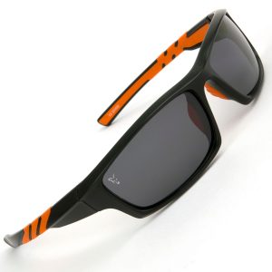 Fox Sunglasses Black Orange wraps grey lense – Polbrille