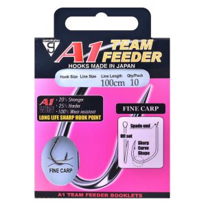 Gamakatsu A1 Team Feeder Fine Carp Booklet 100cm  – 10 Angelhaken
