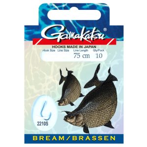 Gamakatsu Brassen Fluss LS-2210 75cm Blau – 10 gebundene Angelhaken
