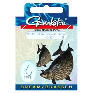 Gamakatsu Brassen LS-2210 60cm Blau – 10 gebundene Angelhaken