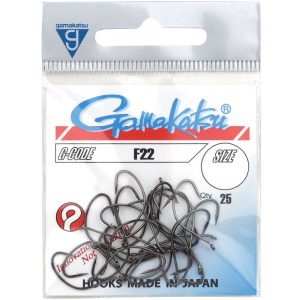 Gamakatsu F22 Hooks Schwarz – 25 Fliegenhaken