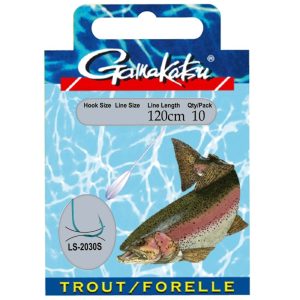 Gamakatsu Forelle Sbiro LS-2030 120cm Blau – 10 gebundene Angelhaken