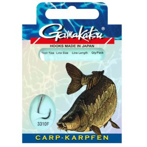 Gamakatsu Karpfen LS-3310 NS Black – 10 gebundene Angelhaken