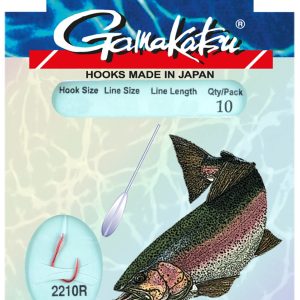 Gamakatsu Trout LS-2210 rot – 10 gebundene Forellenhaken