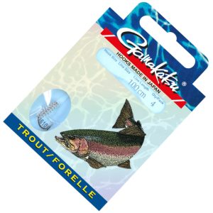 Gamakatsu Trout LS-3610 Spiral Haken 100cm – 4 gebundene Teighaken