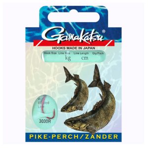 Gamakatsu Zander LS-3030 Braided 60cm Rot – 3 Angelhaken