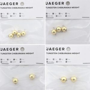 Jaeger Fishing Tungsten Cheburashka Sinker Goldfarben – Jigköpfe