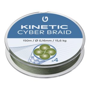 Kinetic 4-Braid Dusty Green – 150m geflochtene Schnur