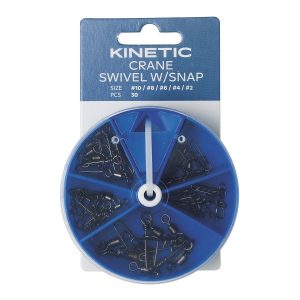 Kinetic Crane Swivel W/Snap Assortment Black Nickel – 30 Angelwirbel