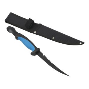 Kinetic Knife W/Roe Spoon 16cm Black/Blue – Filetiermesser