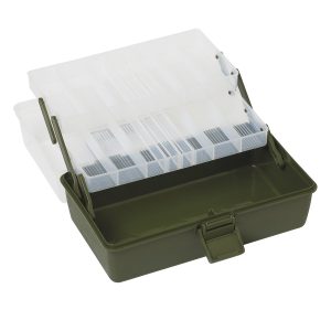 Kinetic Tackle Box 36.8×21.4x20cm Clear/Green – Angelkoffer