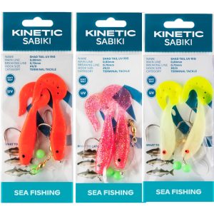 Kinetic Sabiki Shad Tail UV #6/0 130cm 0.80mm 0.70mm – Meeressystem