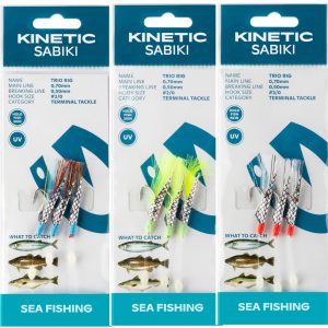 Kinetic Sabiki Trio #2/0 115cm 0.70mm 0.50mm – Makrelenvorfach