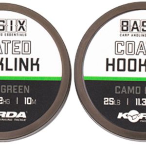 Korda Basix Coated Hooklink Camo Green – 10m Vorfachschnur