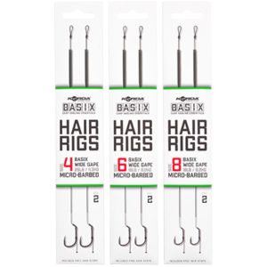 Korda Basix Hair Rigs Wide Gape – 2 Karpfenrigs