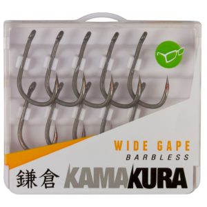 Korda Kamakura Wide Gape Barbless – 10 Karpfenhaken