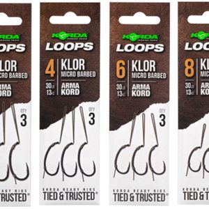 Korda Loop Rigs Klor Micro Barbed – 3 Karpfenrigs