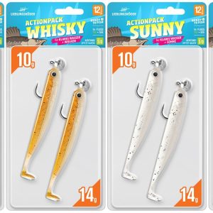 Lieblingsköder Actionpack 12,5cm – 2 Gummifische + 2 Jighaken