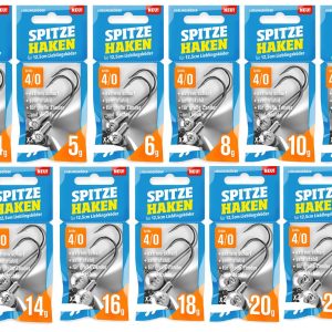 Lieblingsköder Spitze Haken Gr. 4/0 Jigköpfe – 2 Jighaken