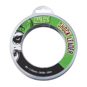 MadCat Shock Leader 8X 1.1mm 265lbs Black – 50m Vorfachschnur