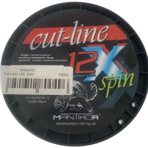 Mantikor Cut Line Spin 1500m 12-fach spiral geflochtene Schnur hellgrün
