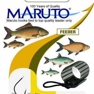 Maruto Feederhaken gebunden schwarz – 10 Angelhaken 80cm