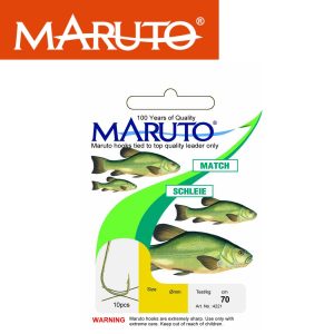 Maruto Match Schleienhaken gebunden – 10 gebundene Angelhaken 70cm