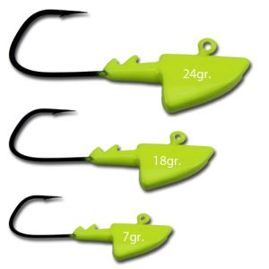 Mosella Jighaken gelb mit Owner Haken (2/0, 4/0 o. 5/0)