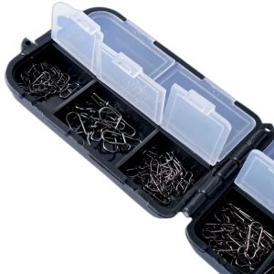 Neptunmaster Angelbox 9,5×6,5×2,5cm 10 Fächer + 200 Duo Lock Snaps