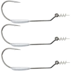 Owner 5167 weighted Twist Lock Haken – 3 Offsethaken mit Spirale