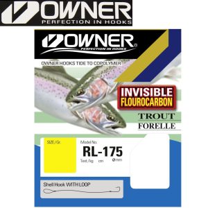 Owner Forellehaken Fluorocarbon blau 60cm – 7 gebundene Angelhaken