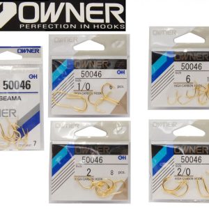 Owner Haken Plättchen goldfarben – Karpfenhaken