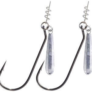 Owner Jig Rig Twist Lock Haken – 2 Jighaken mit Spirale