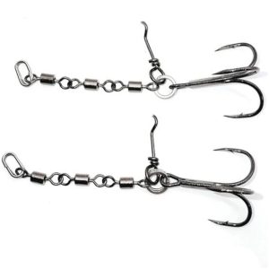 Pikecraft 3-Fach Wirbel Stinger Rig – 2 Stingerhaken