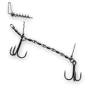 Pikecraft 5-Swivel Stinger Kit XL 3/0 – 1 Hakensystem + 1 Schraubspirale
