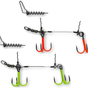Pikecraft  Double Swivel Kit L 1/0 – Hakensystem für Gummifische