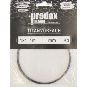Predax 18kg 0,43mm Titanvorfach 1×1 schwarz – 4m Vorfachschnur
