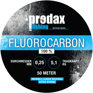 Predax Fluorocarbonschnur 0,25mm 5,1kg – 50m Fluoro Carbon Schnur