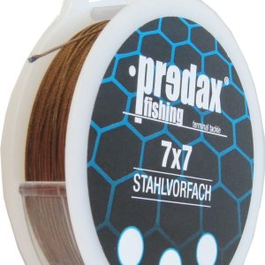 Predax Stahlvorfach 7×7 braun 5m Spule