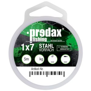 Predax Stahlvorfach für Stinger 1×7 schwarz – 5m Vorfachschnur