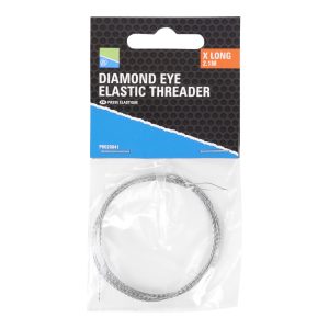 Preston Diamond Eye Threader – 210cm Einfädeldraht für Gummizüge