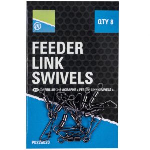 Preston Feeder Link Swivels – 8 Feederwirbel