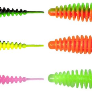 Quantum Magic Trout T-Worm 6,5cm 1g I-Tail Knoblauch – 6 Forellenköder