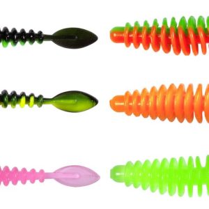 Quantum Magic Trout T-Worm 6,5cm 1g P-Tail Käse – 6 Forellenköder