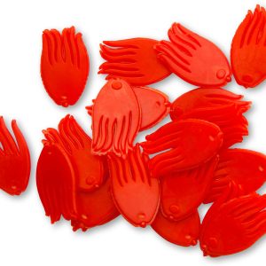 Quantum Mr Pike Spotty rot – 20 Köderstopper Fähnchen